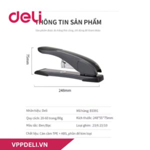 Dập Ghim Cỡ Lớn Deli E0391 _ 60 trang