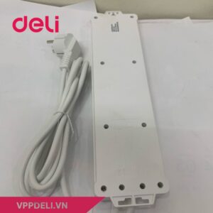 Ổ cắm điện DELI ET411_Ổ cắm điện 4 ổ + 3USB_Màu trắng