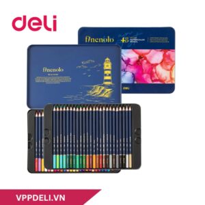Bút chì màu gốc dầu hộp thiếc Deli EC129-48
