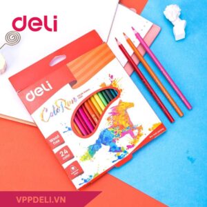 Bút chì màu hình tam giác Deli EC00120 - 24 màu