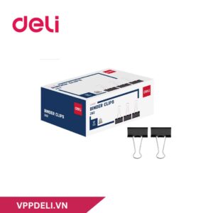 Kẹp giấy Deli EZ62 _41mm_hộp_màu đen