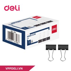 Kẹp giấy Deli EZ64 _25mm_hộp_màu đen