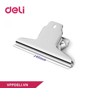 Kẹp inox Deli 9531_142mm_Màu bạc_4 cái/túi