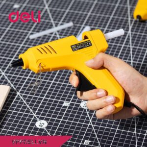 Súng Bắn Keo Nến Silicon Deli 60W EA50161 - Màu Vàng