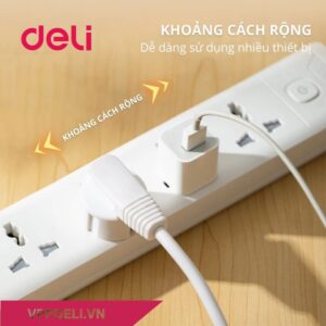 Ổ cắm điện deli 6 ổ dài