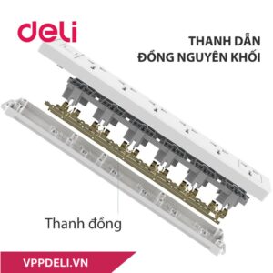 Ổ cắm điện deli 6 ổ dài