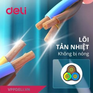 Ổ cắm điện deli 6 ổ dài