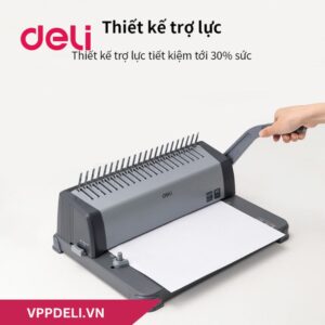 Máy đóng gáy xoắn Deli E3872_Màu xám