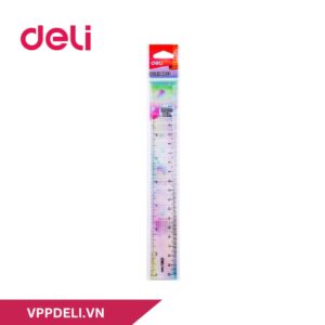 Thước kẻ màu cực quang Deli H653 dài 20cm