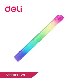 Thước kẻ màu cực quang Deli H654 dài 30cm