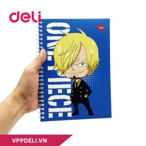Sổ Lò Xo A5 Kẻ Ngang 60 Trang – One Piece – Deli EN003